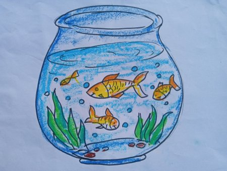 Аквариум детские рисунки с рыбками (53 фото)