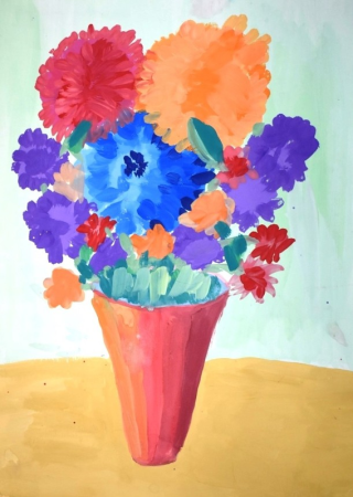 Рисунок детский букет цветов (53 фото)