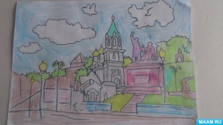 Рисунок на тему мой город Нижний Новгород