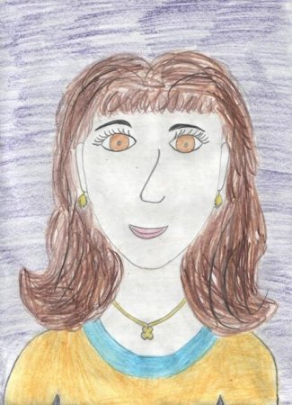 Портрет мамы детский рисунок