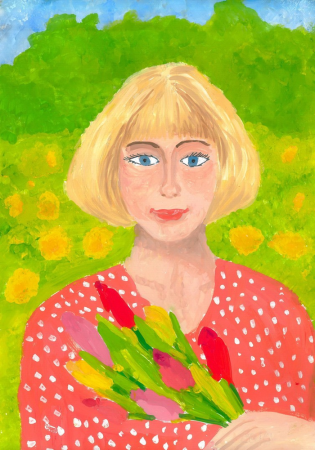 Портрет мамы рисунок