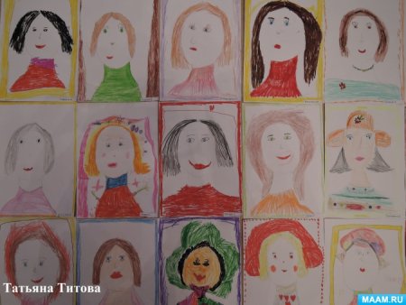 Портрет мамы старшая группа