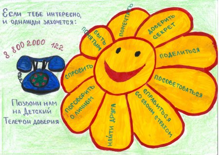 Телефон доверия рисунок на конкурс