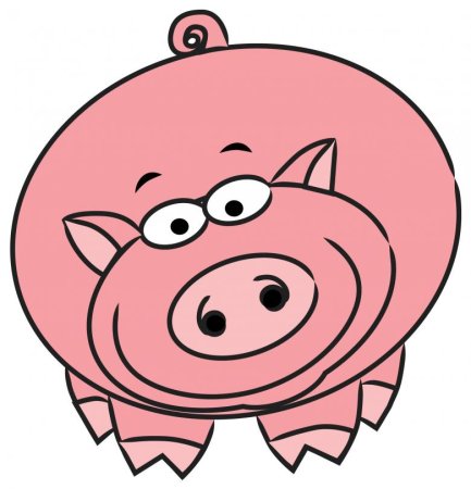 Раскраска поросенок для детей 3-4 лет