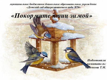 Плакат Птичья столовая