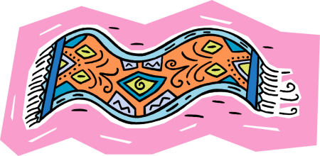 Разноцветный ковер самолет для детей