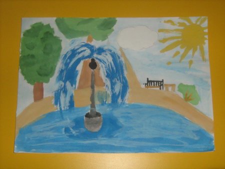 Фонтан рисунок для детей