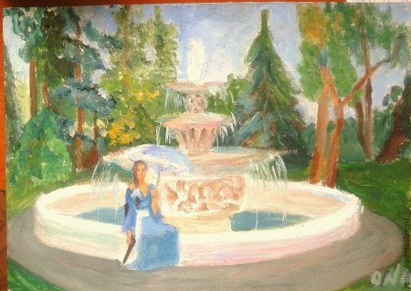 Фонтан рисунок