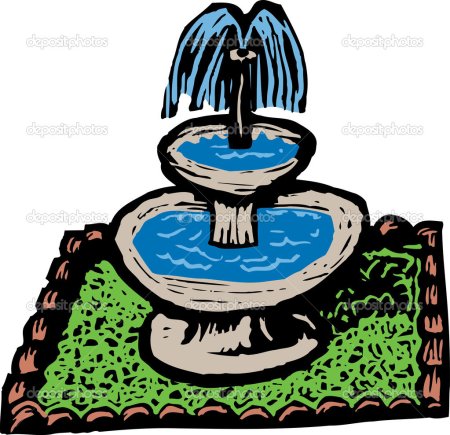 Фонтан рисунок для детей