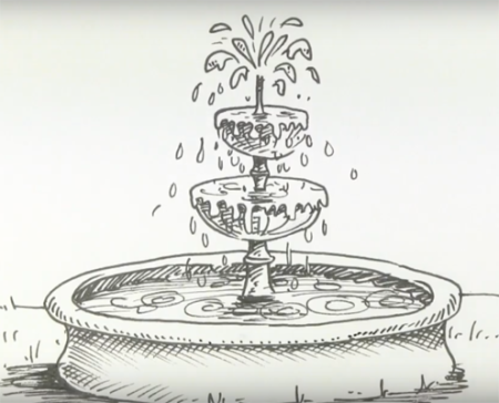 Фонтан рисунок для детей