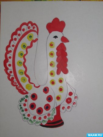 Рисование в старшей группе Дымковская игрушка петушок