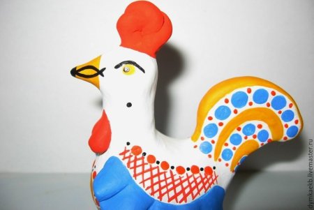 Утица крылатка Дымковская игрушка