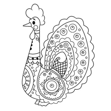 Дымковская игрушка индюк раскраска