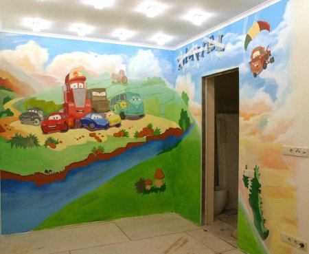 Роспись в детской комнате мальчику