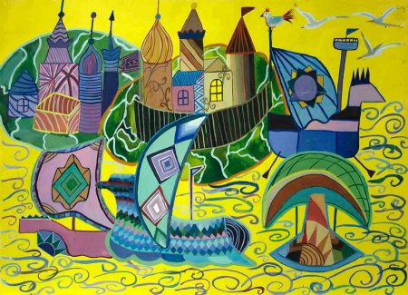 Декоративная композиция пейзаж