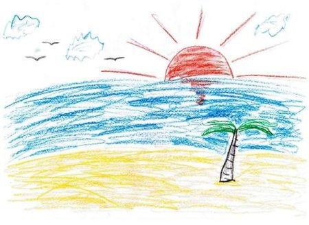 Рисунок к пьесе Грига утро