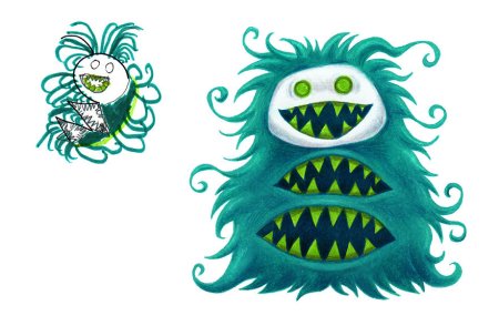 Рисование монстров для детей