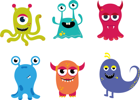 Мультяшный монстрик