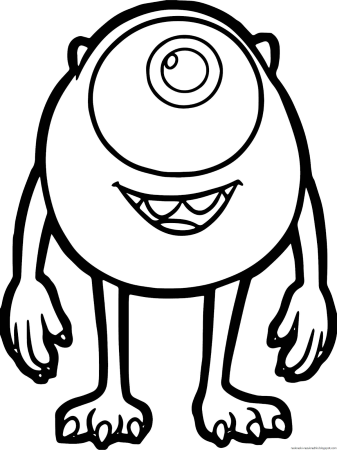 Монстрик раскраска для детей