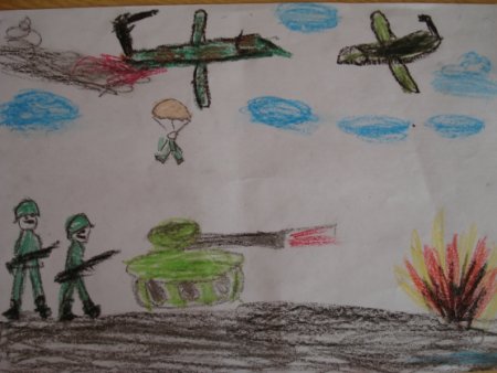 Рисунки на военную тематику для детей