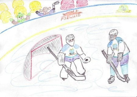 Рисунок на тему хоккей для детей