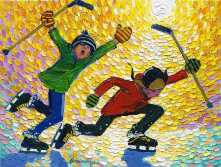Детский хоккей живопись