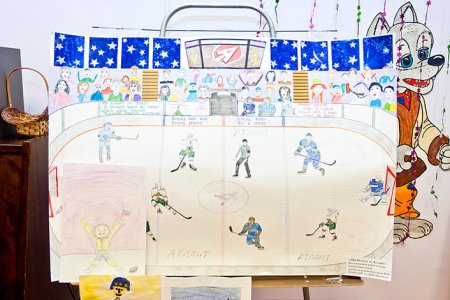 Детские рисунки на хоккейную тему