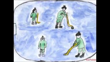 Детские рисунки на тему хоккей