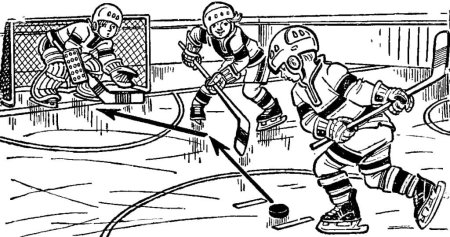 Игра в хоккей рисунок
