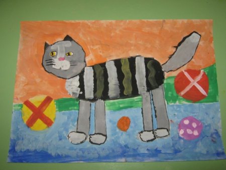 Рисование котика в старшей группе