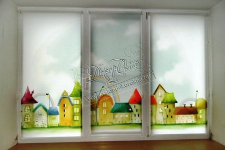 Рулонные шторы на окна в детский садик