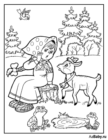Раскраски для детей сказки