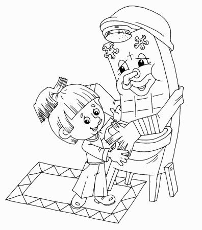 Иллюстрация к сказке Чуковского Мойдодыр для 1 класса