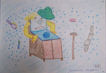 Рисование Мойдодыр старшая группа