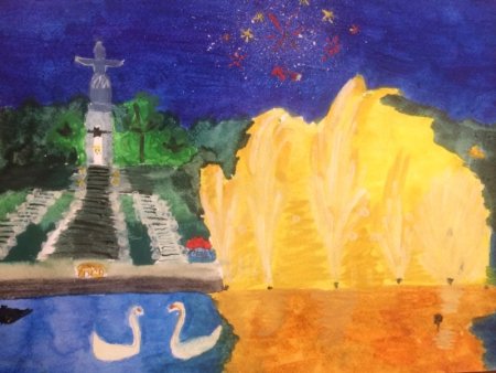 Достопримечательности города Чебоксары рисунки