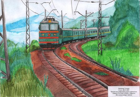 Детская железная дорога разукрашка