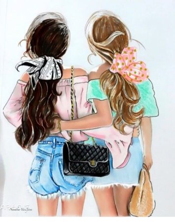 Подруги нарисованные