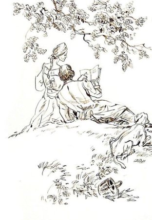 Иллюстрация к произведению барышня крестьянка Пушкин