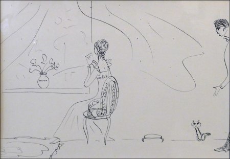 Портрет крестьянки карандашом