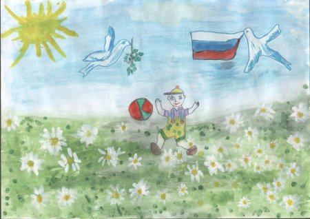 Мирное небо рисунок детей