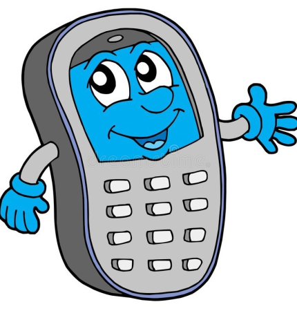 Сотовый телефон рисованный для детей