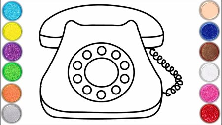 Нарисовать телефон для детей