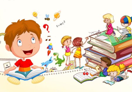 Дети играют в библиотеке