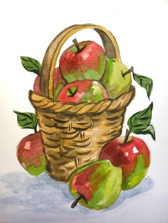 Рисунок на тему яблоко