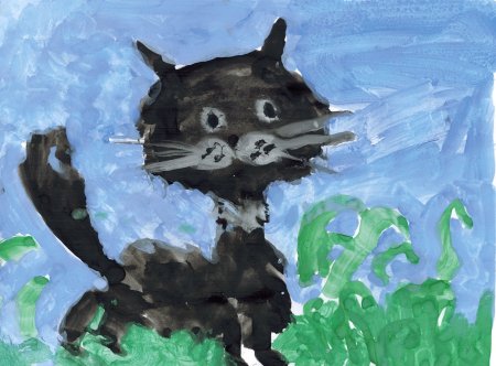 Детские рисунки котов