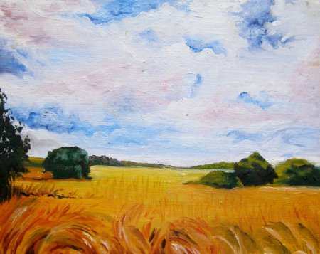 Золотое поле картина