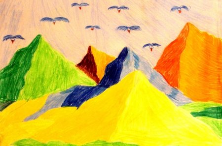 Детские рисунки гор