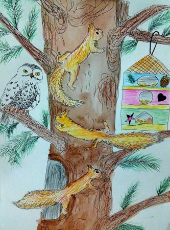 Рисунки кедра детские