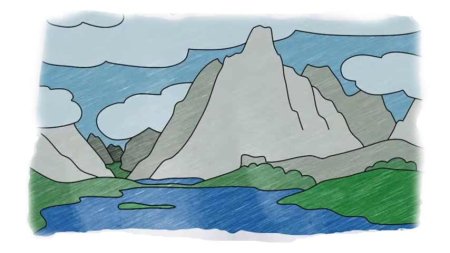 Уральские горы рисунок для детей