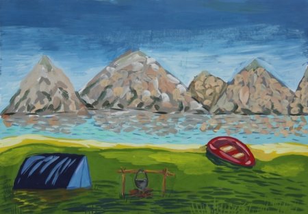 Горы рисунок для детей